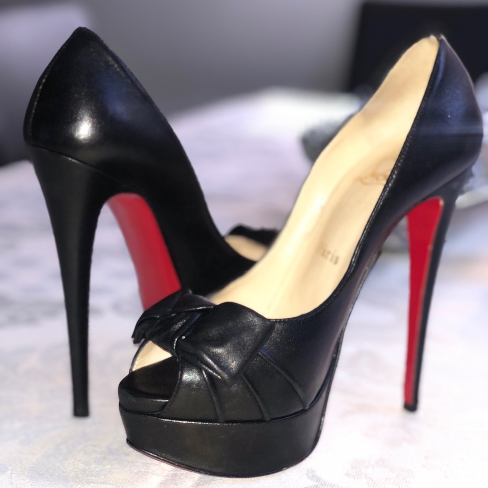 Christian Louboutin lady peep heels